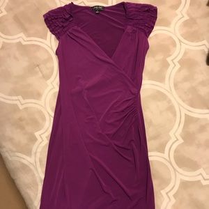 A purple ruffles dress